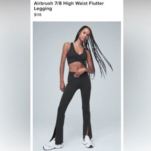 Alo airbrush 7/8 flutter legging black